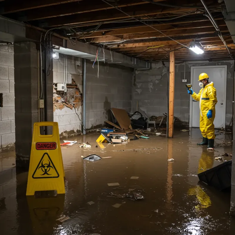 Flooded Basement Electrical Hazard in Tilden, TX Property